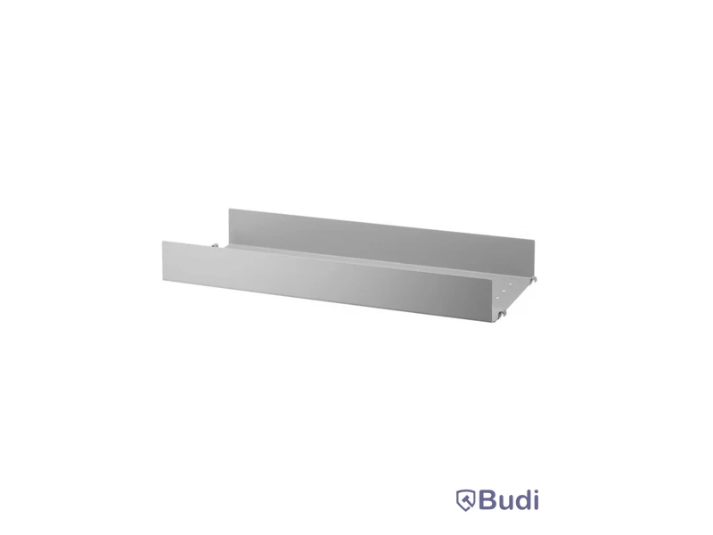 Hyllplan String Furniture, Metal shelf high edge 58x20 grå