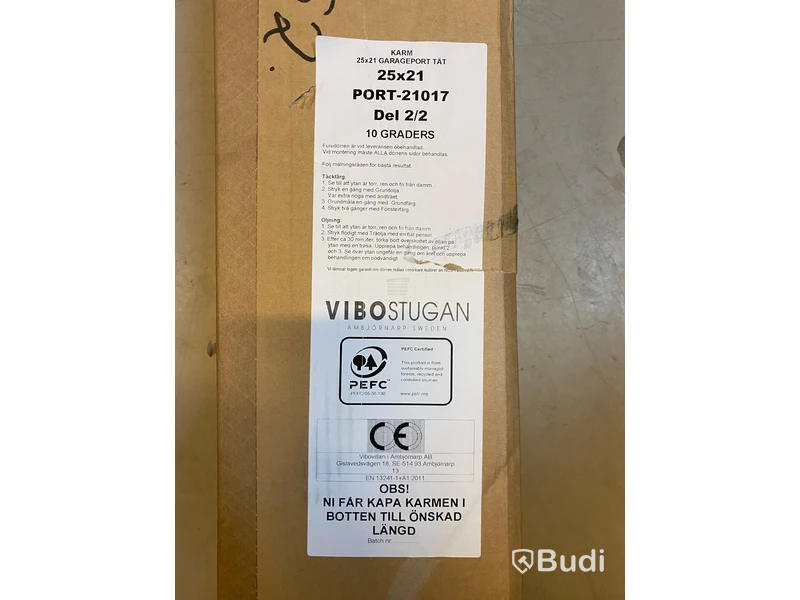 KARM TILL GARAGEPORT VIBOSTUGAN 10-GRADERS 25X21