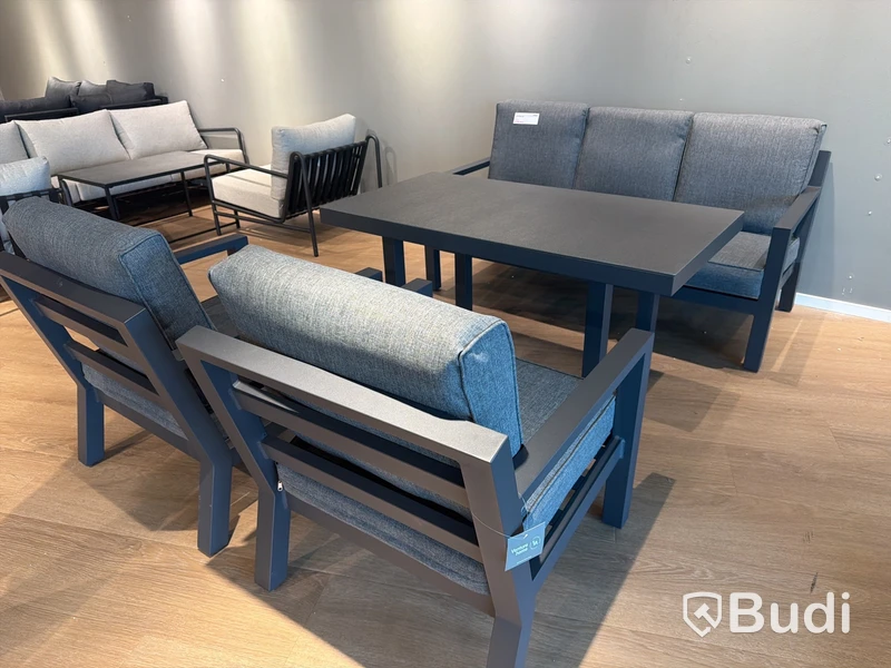 Loungeset -2 fåtöljer, 3-sits soffa och brod, Venture Home