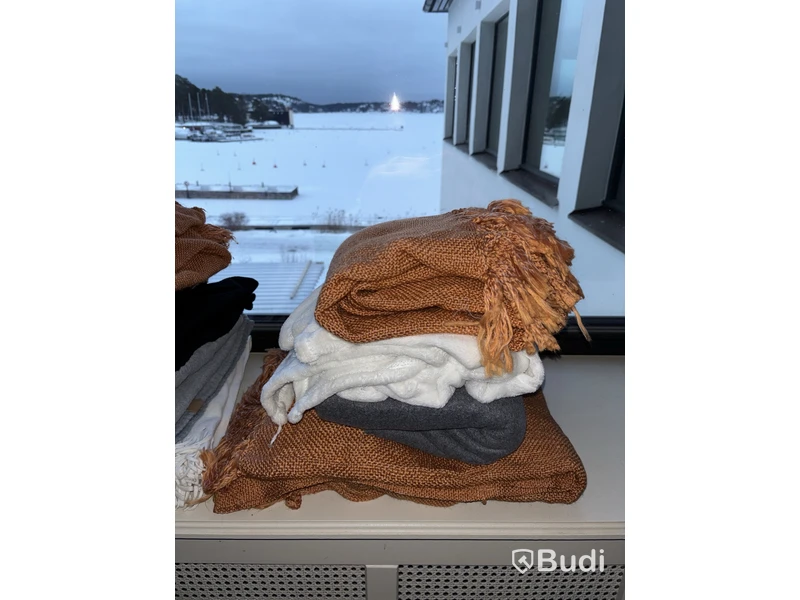 Parti med filtar, olika storlekar färg, och modeller