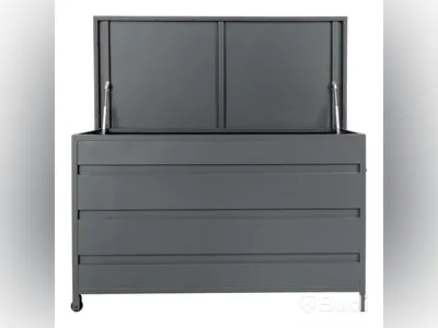Dynbox House Nordic, Cassis, grå aluminium 240l
