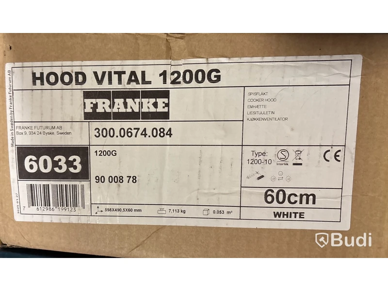 SPISFLÄKT FRANKE, VITAL EC 60 VIT, 1200G