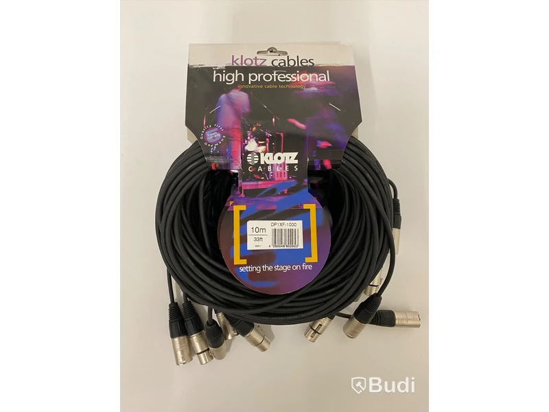 6 x Klotz cables 10m högtalarkabel