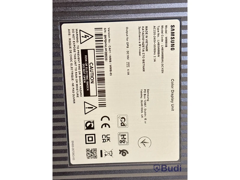 Skärm Samsung Flip, WM85B 85 tum touchskärm inkl. TV-ställ på hjul