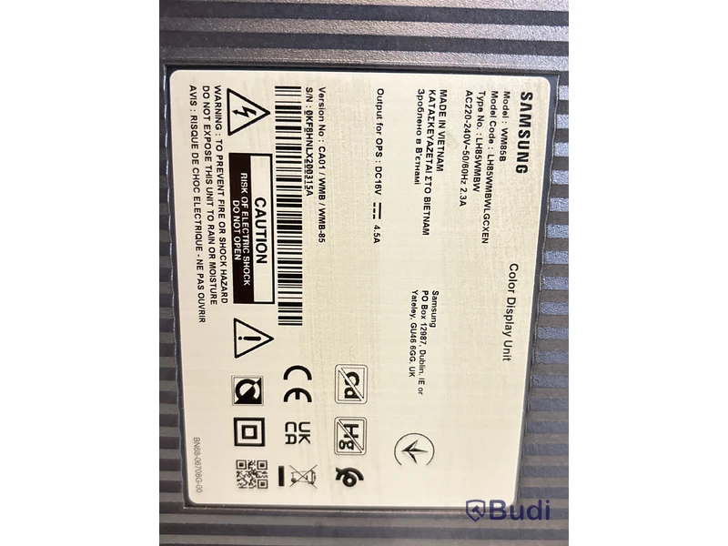 Skärm Samsung Flip, WM85B 85 tum touchskärm inkl. TV-ställ på hjul
