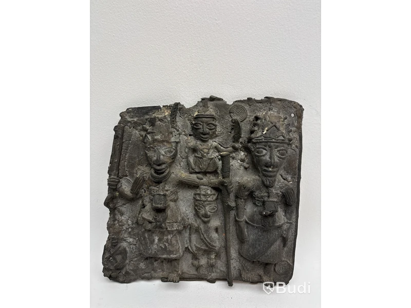 Skulptur, stenreliefplatta med figurer