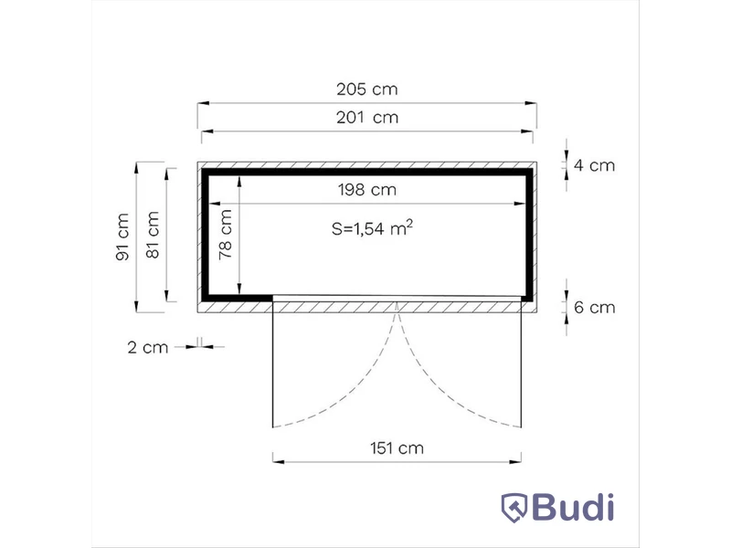 FÖRRÅD BERTILO MULTIBOX 3 OBEHANDLAD 1,6 KVM