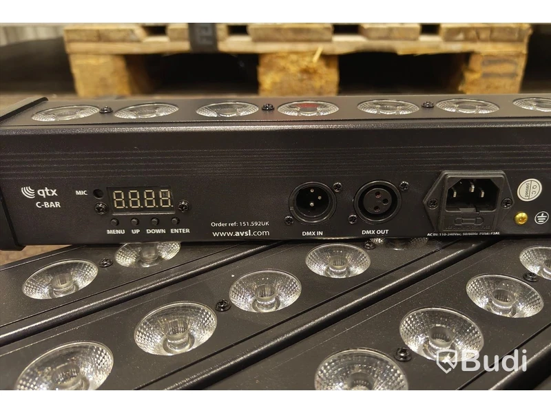 6 st, QTX C-Bar, 24 x 3w RGB 3-in-1, 80w.
