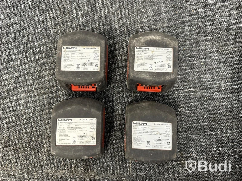 Batteriladdare Hilti C 4/36-ACS och 8st litiumjon batterier