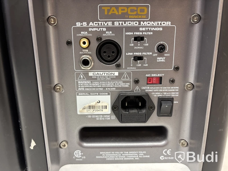 2 st. Högtalare Tapco S•5 inkl. stativ