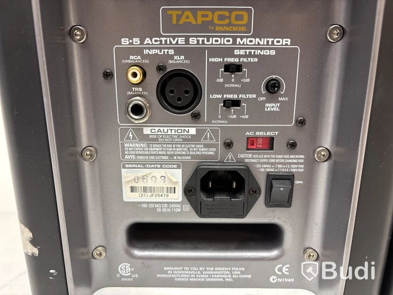 2 st. Högtalare Tapco S•5 inkl. stativ