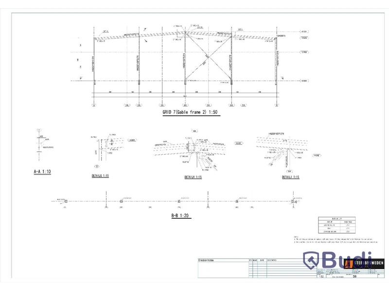 Stålhall, Steelconstruction By Sweden, ca 745 m², 37,8x19,7 m