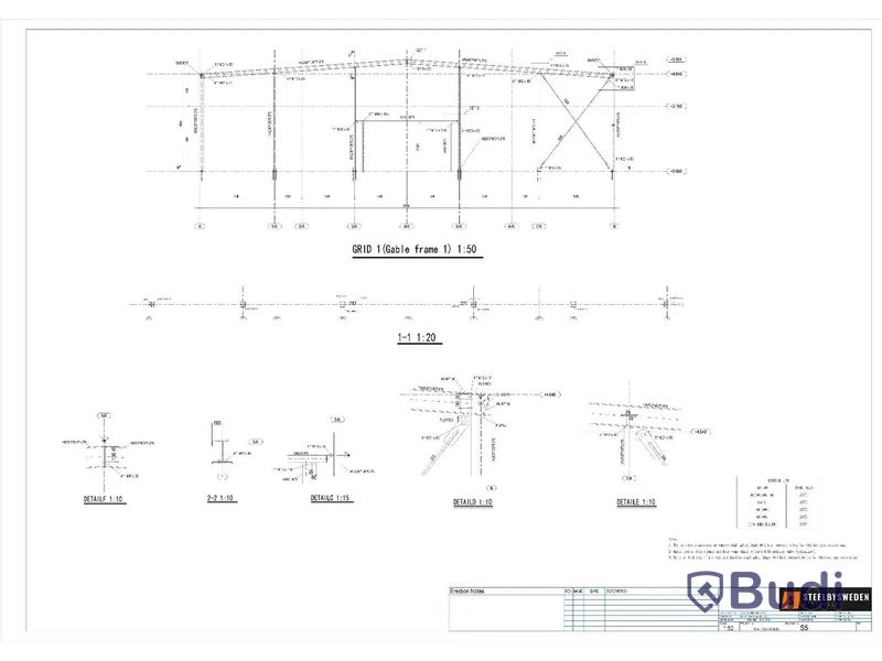 Stålhall, Steelconstruction By Sweden, ca 745 m², 37,8x19,7 m