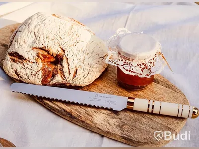 Kockkniv och brödkniv Bon Centuri, Oyster white