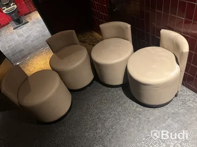 4 st. Sittpuff, fåtölj