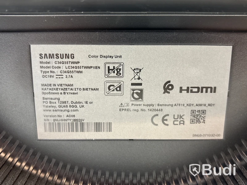 Gamingskärm Samsung Odyssey G5 WQHD 34 tum