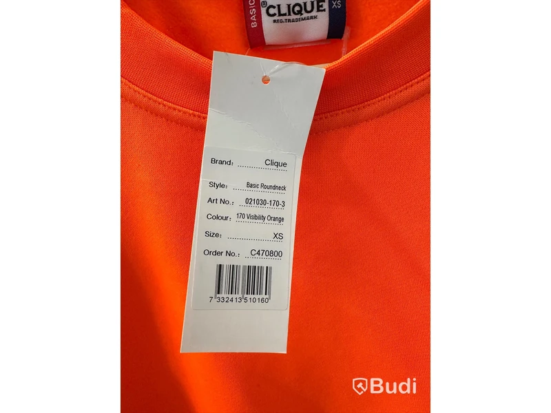 2 st. Tröjor, stl. XS & M, Clique, visibility orange.