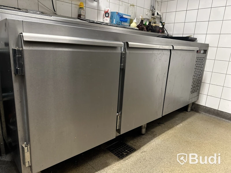 Köksbänk med kylförvaring, Rostfri