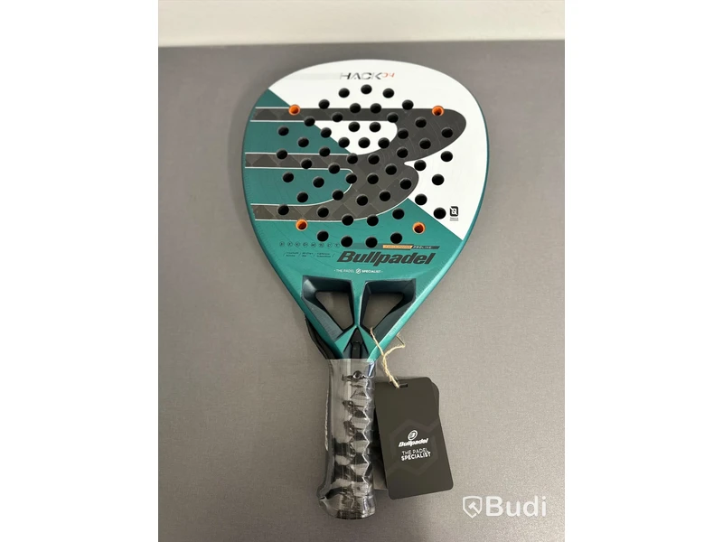 Padelracket, Bullpadel, Hack 04, svart/vit/turkos/orange.