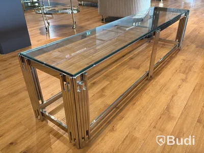 TV-bänk/ sidobänk med glasskiva, 180 cm
