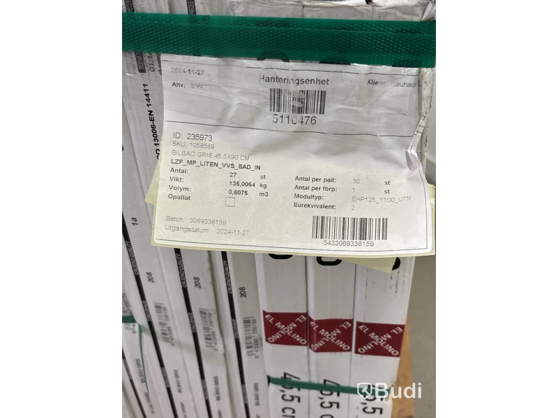 26 st. Paket med kakel El Molino, 45,5x90 cm, 31,98 m2