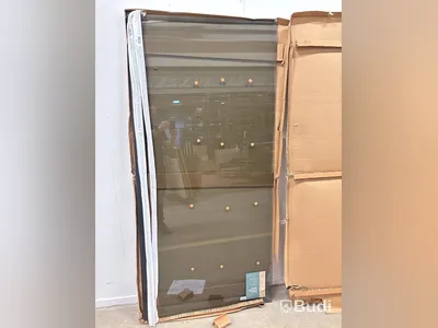 DUSCHVÄGG CAMARGUE VAL 90 CM MATTSVART/RÖKFÄRGAT