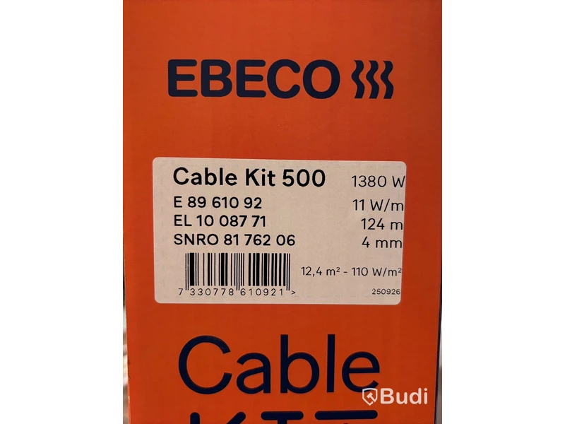 Golvvärmekit Ebeco, Cable Kit 500, 1380 W