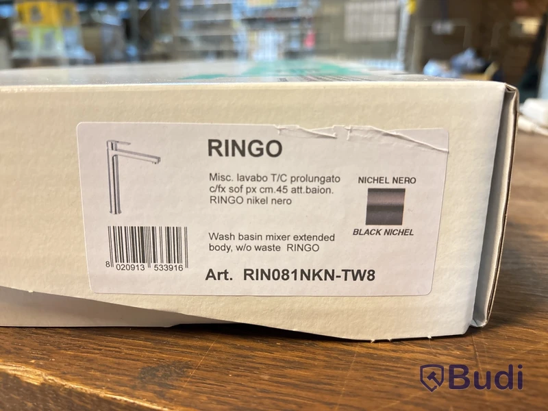 Tvättställsblandare Tapwell, RINGO, nickel nero