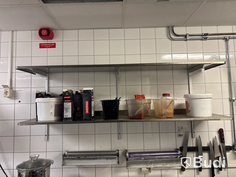 7 st. Rostfria vägghyllor