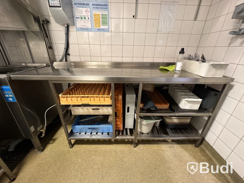 Diskmaskin inkl. 2 st. diskbänkar rostfri