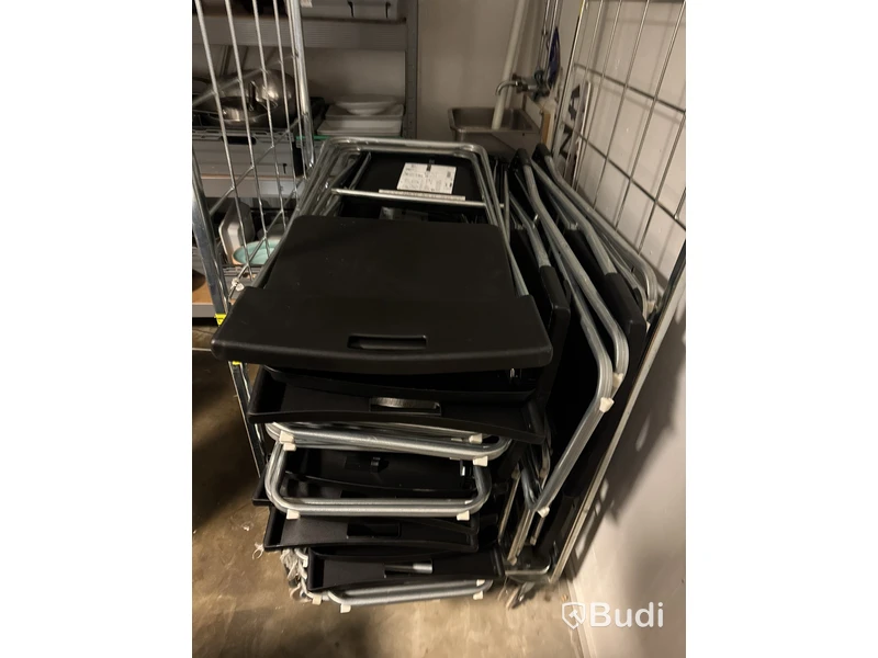 Parti klaffstolar inkl. vagn
