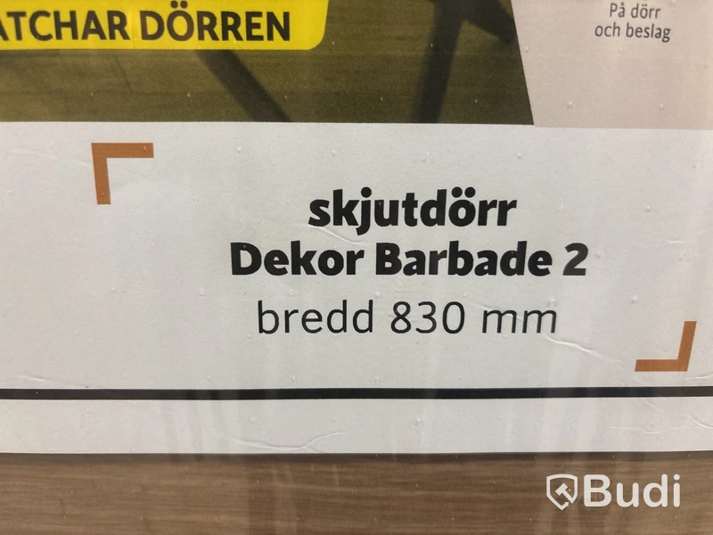 SKJUTDÖRR OPTIMUM BARBADE MED SOFTCLOSE 2040X830MM TRÄ