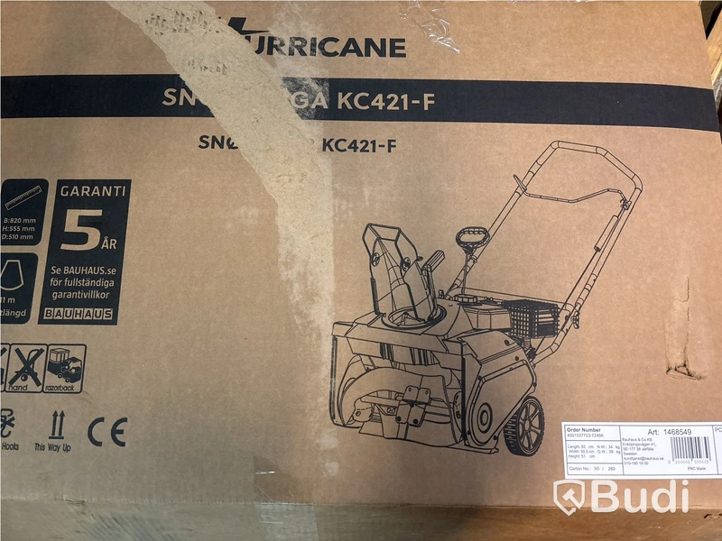 SNÖSLUNGA HURRICANE KC421-F 53CM BENSIN - Reservdelsobjekt