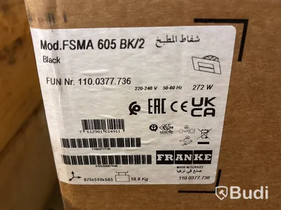 Köksfläkt Franke, FSMA 605 BK, 60 cm.