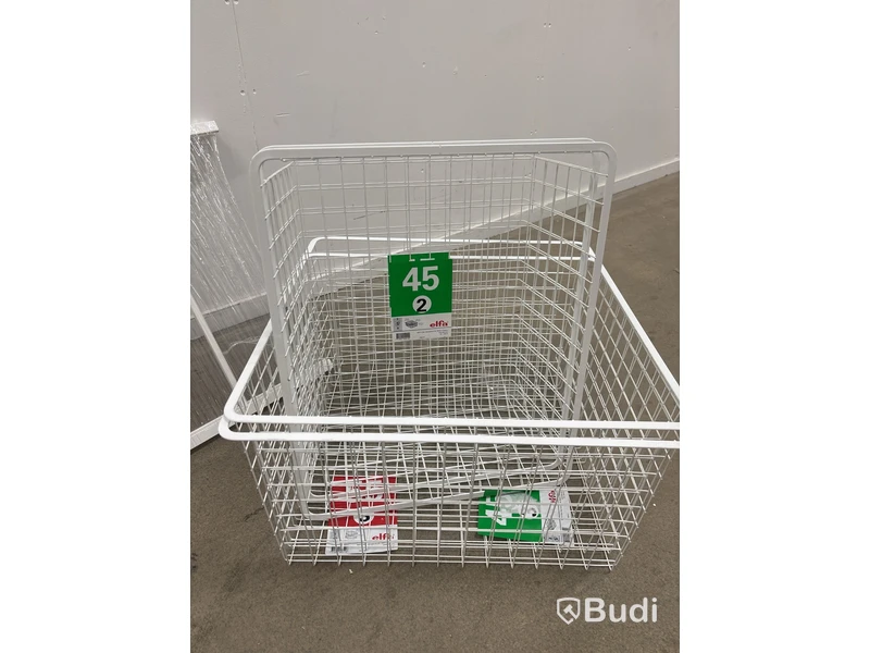 BACKSTATIV ELFA MESH 45/74 VIT inkl. extra trådbackar i olika storlekar