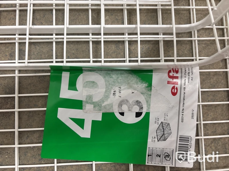 BACKSTATIV ELFA MESH 45/74 VIT inkl. extra trådbackar i olika storlekar