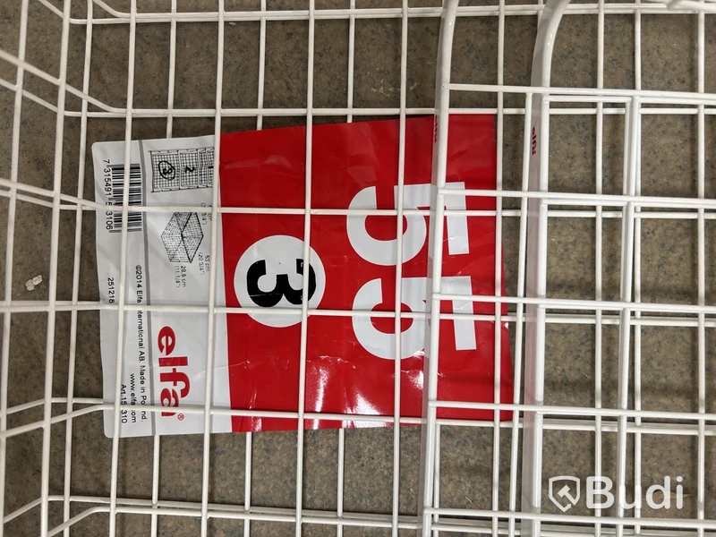 BACKSTATIV ELFA MESH 45/74 VIT inkl. extra trådbackar i olika storlekar