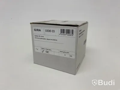 10 st. Lågvoltsdimmer med täckplatta Gira, System 55, kritvit, 20-500W