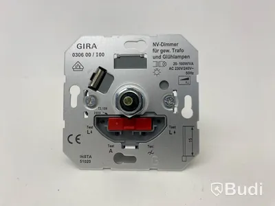 10 st. Lågvoltsdimmer med täckplatta Gira, System 55 antracit, 20-500W