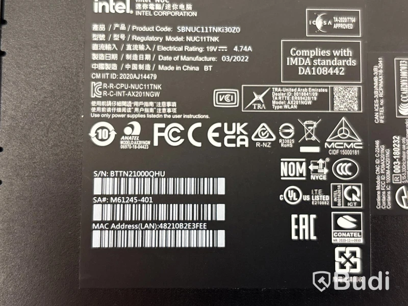 Stationär dator Intel NUC