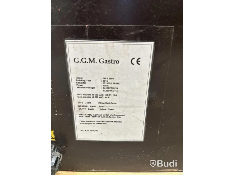 Elektrisk pizzaugn G.G.M. Gastro, modell PB-T 2680