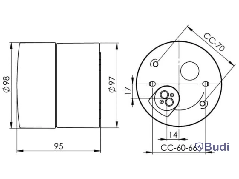 3 ST. VÄGG-/TAKLAMPA IFÖ ELECTRIC OPUS 100/100 IP44 RAK VIT