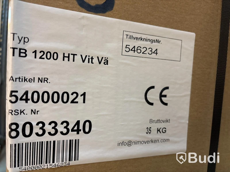 TVÄTTBÄNK NIMO, TB 1200 HT VIT VÄ