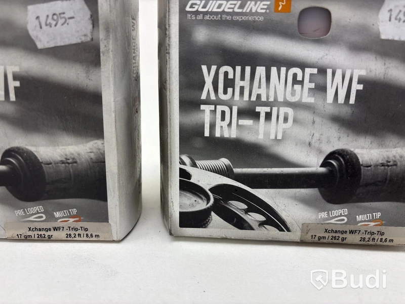2 st. Fiskelinor Guideline, Xchange WF7- trip tip 17 gm