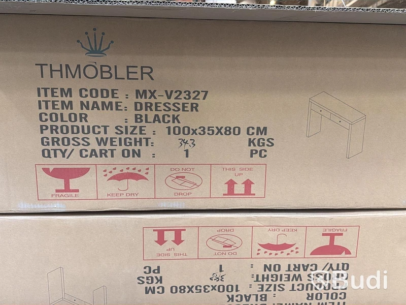Sminkbord, blanksvart