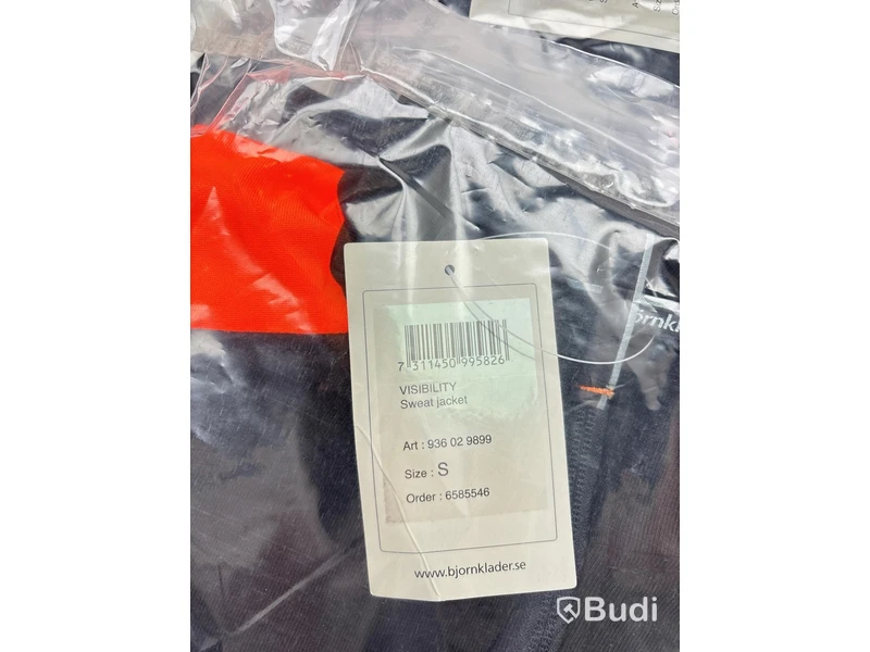 (NEW) 6 sweatshirts, Björnkläder Teknik, black/orange, various sizes