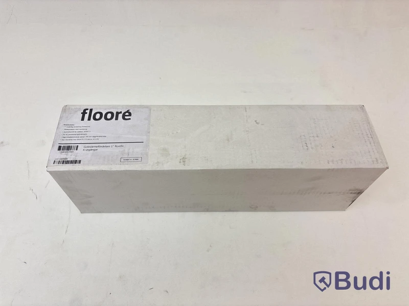 Golvvärmefördelare flooré, 1 tum, rostfri, 6 utgångar