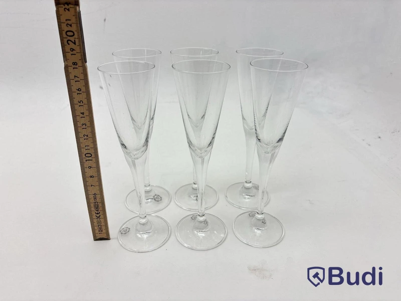 Parti med glas, olika modeller och storlekar