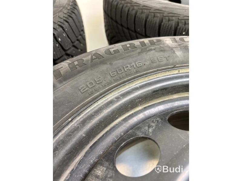 Set of 4 wheels, Goodyear Ultra Grip Ice 2, 205/60R16 96T | Studless winter tires