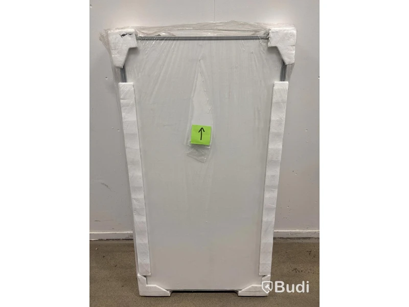 SKJUTDÖRR FÖR SNEDTAK 1200X1200MM VIT/LJUSGRÅ 2-PACK